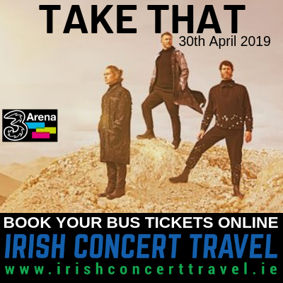Bus to Take That in the 3Arena 30th April 2019