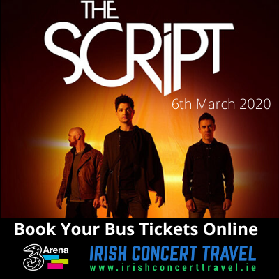Buses to The Script in the 3Arena on the 6th March 2020