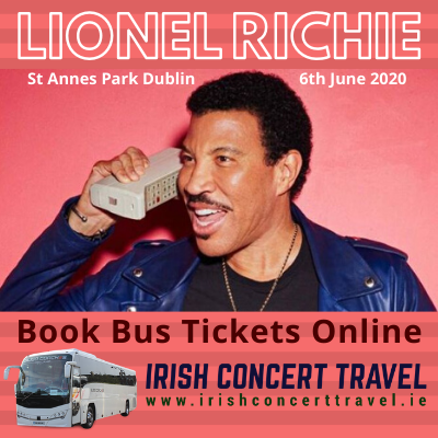 Buses to Lionel Richie in St Annes Park Dublin on the 6th June 2020