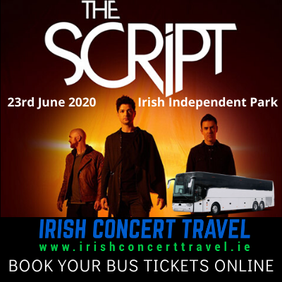 Buses to The Script in the Irish Independent Park Cork on the 23rd June 2020