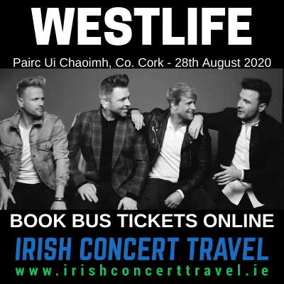 Bus to Westlife at Pairc Ui Chaoimh, Co Cork on the 28th August 2020
