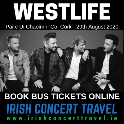 Bus to Westlife at Pairc Ui Chaoimh, Co Cork on the 29th August 2020