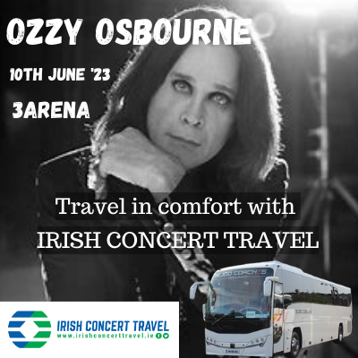 Bus to Ozzy Osbourne 3Arena 10th June 2023